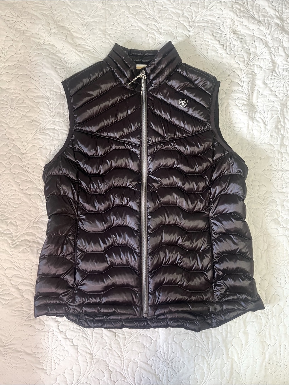 Woman’s Ariat Ideal Down Vest - Mole / Brown Large